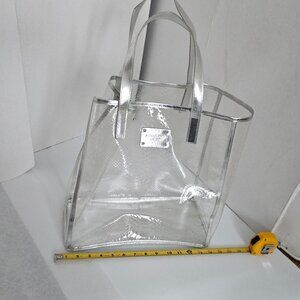Michael Kors Transparent Silver Tote Bag